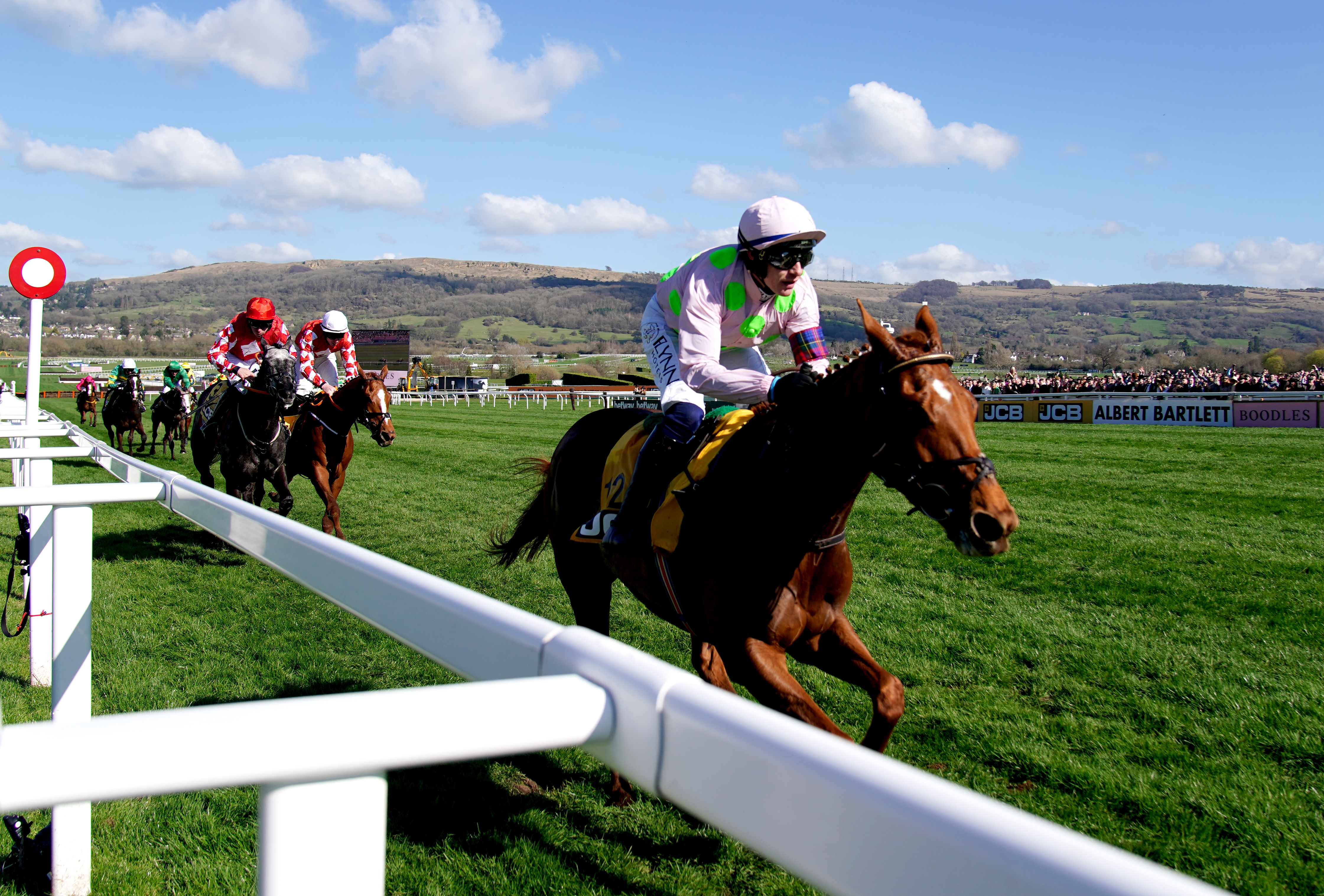 Vauban ridden by jockey Paul Townend wins the JCB Triumph Hurdle during day four of the Cheltenham Festival in 2022