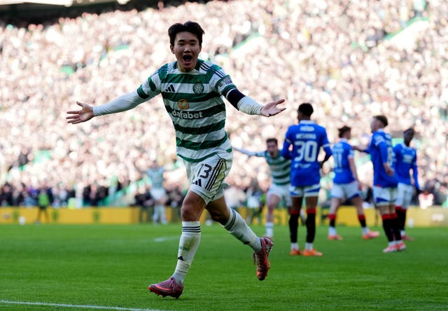 Yang Hyun-jun celebrates scoring