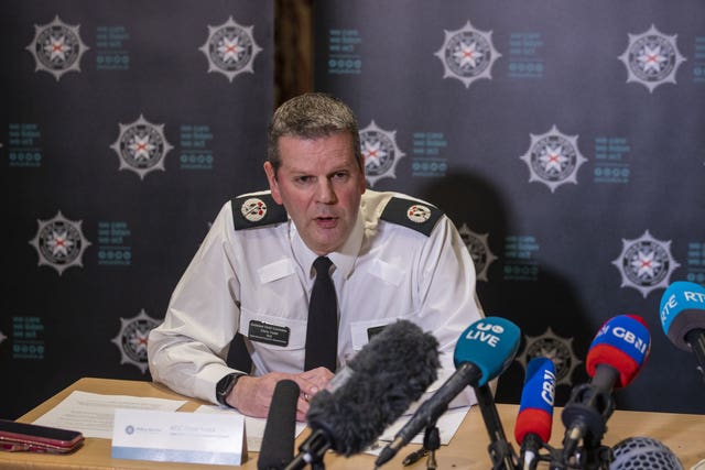 Police Service of Northern Ireland ACC Chris Todd from the Operational Support Department, during a briefing at the Stormont Hotel in Belfast