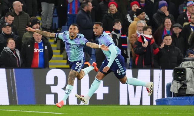 Gabriel Jesus celebrates scoring