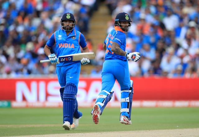 Rohit Sharma, left, and Shikhar Dhawan are poised to resume their successful opening partnership in the ODI series against England (Mike Egerton/PA)