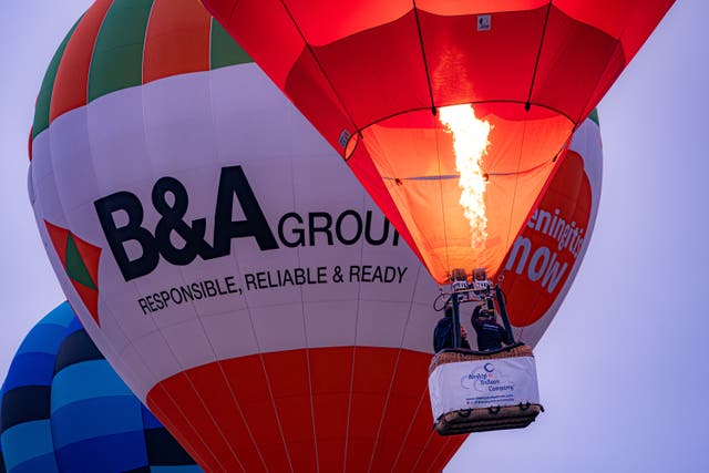 Hot air balloons lift off at the 46th Bristol International Balloon Fiesta