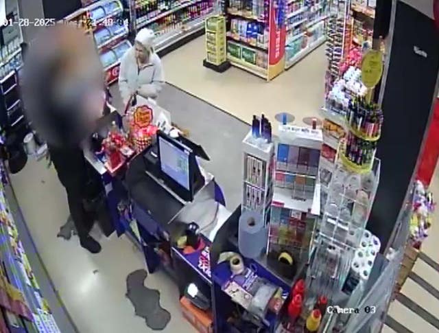 CCTV image of Julie Buckley in the town of March at a Budgens supermarket on January 28