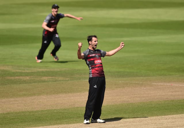 Somerset all-rounder Lewis Gregory blasted 29 not out from 11 balls in England's warm-up defeat against a New Zealand XI (Joe Giddens/PA)