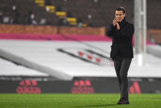 Scott Parker applauds the Craven Cottage crowd