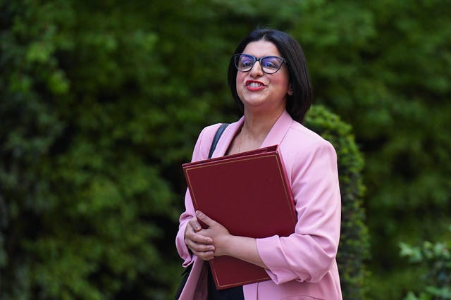 Shabana Mahmood walking on Downing Street