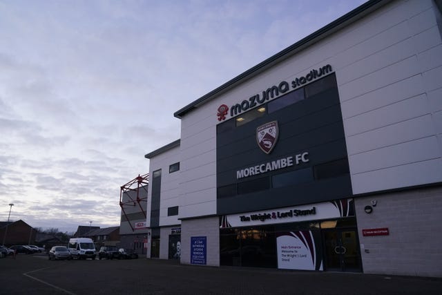 A general view of Morecambe's Mazuma Mobile Stadium
