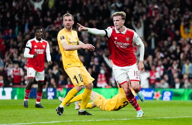 Rob Holding celebrates