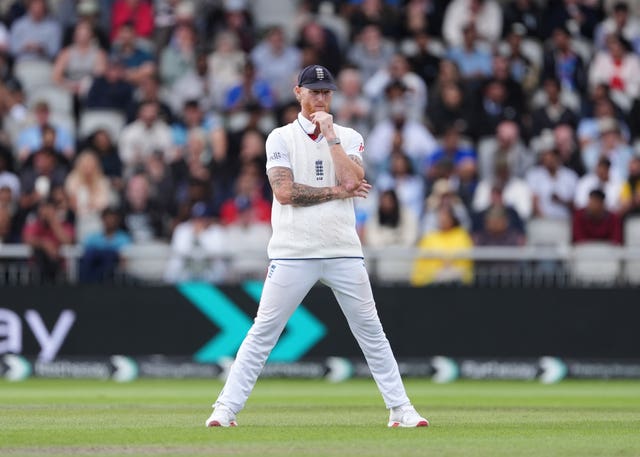 Ben Stokes fielding for England in the fourth Test against India