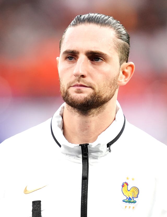 France’s Adrien Rabiot at Euro 2024