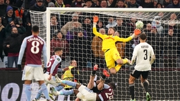 Alex Moreno scores Aston Villa's second goal (Joe Giddens/PA)