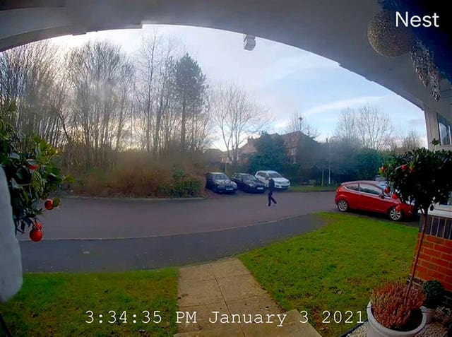 CCTV image of Olly Stephens walking in Emmer Green