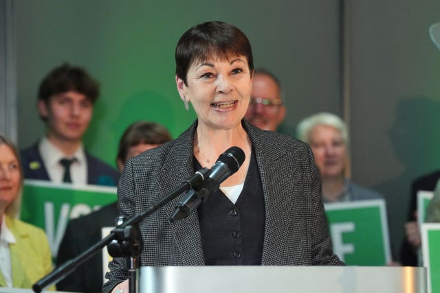 Caroline Lucas speaks during a general election campaign event