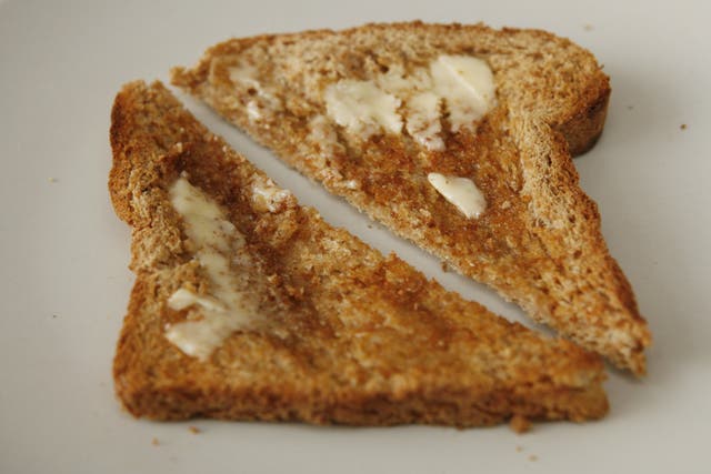 Butter on toast
