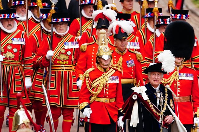 The King presided over the ceremony for the first time as monarch (Victoria Jones/PA)