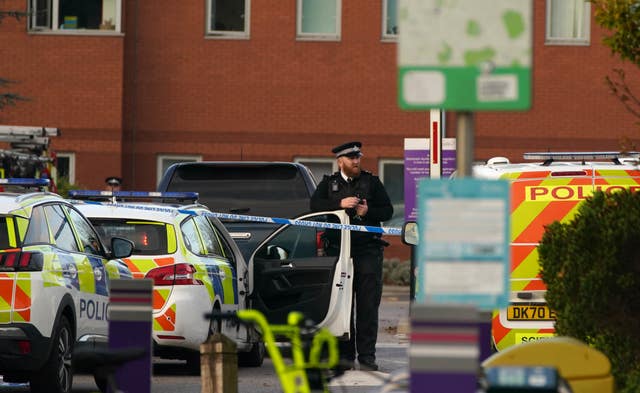 Emergency services outside Liverpool Women’s Hospital 