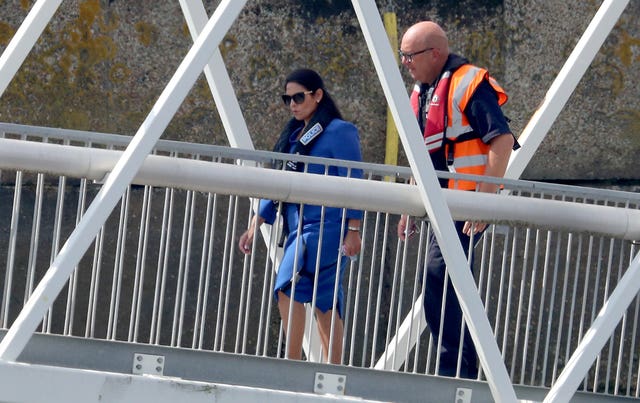 Home Secretary Priti Patel in Dover 