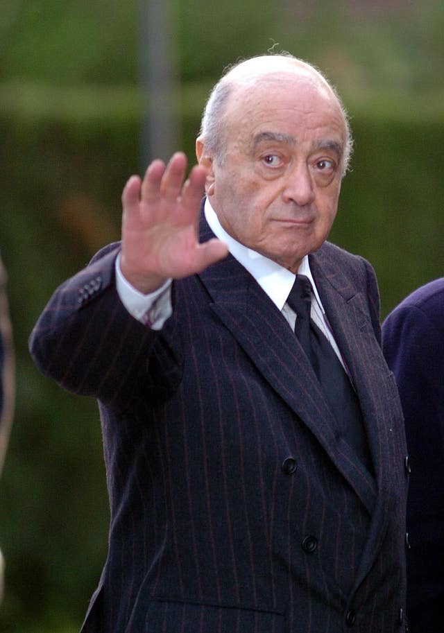 Mohamed al Fayed arrives at the inquest 