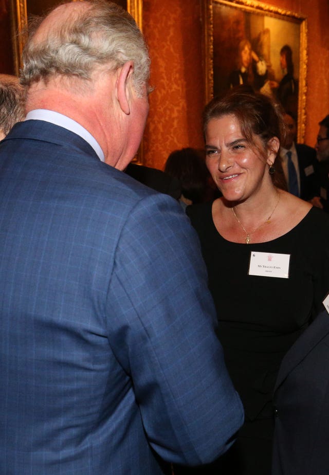 Tracey Emin meeting the Prince of Wales