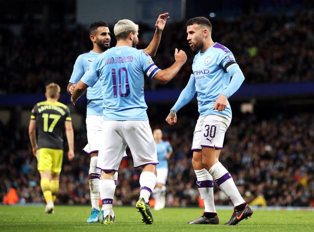 Nicolas Otamendi, right, was on the scoresheet against Southampton 