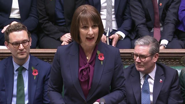 Rachel Reeves addressing the Commons