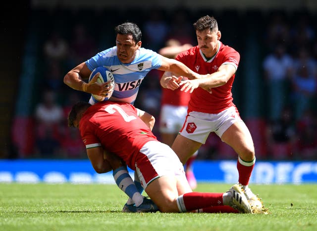 Matias Moroni in action against Wales
