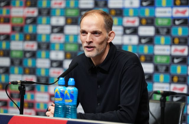 England manager Thomas Tuchel during the squad announcement at Wembley Stadium