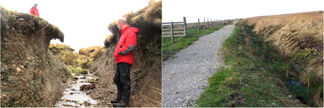 Before and after pictures of Bleng in Wasdale