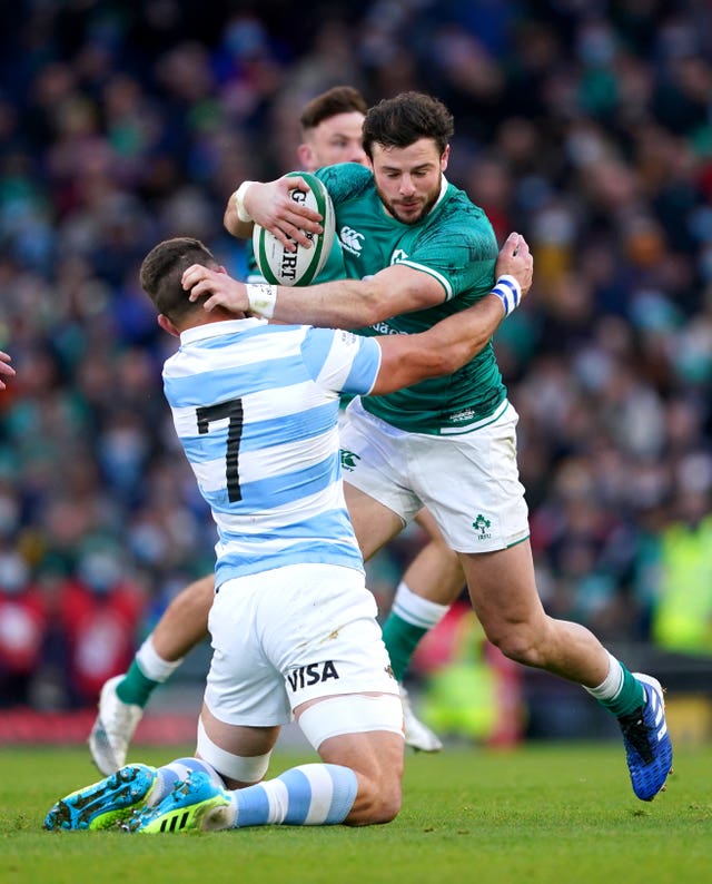 Robbie Henshaw, right, has a hamstring injury