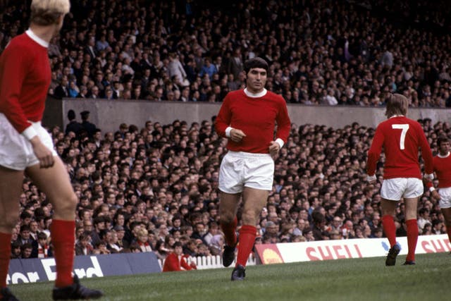 Tony Dunne (centre) made XXX appearances for United