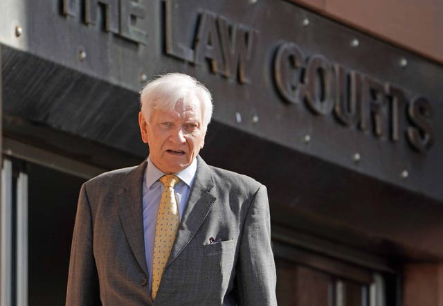Harvey Proctor took to the witness stand to describe the 'Kafkaesque nightmare' Beech had put him through (Owen Humphreys/PA)