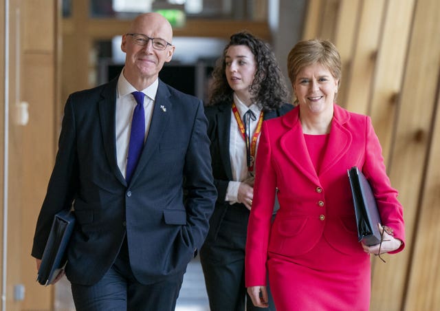 John Swinney and Nicola Sturgeon