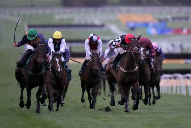 Precious Metal (left) coming home to win at Cheltenham