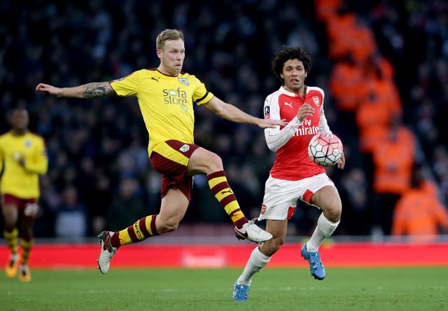 Elneny (right) made his Arsenal debut in January 2016 after signing from Basle
