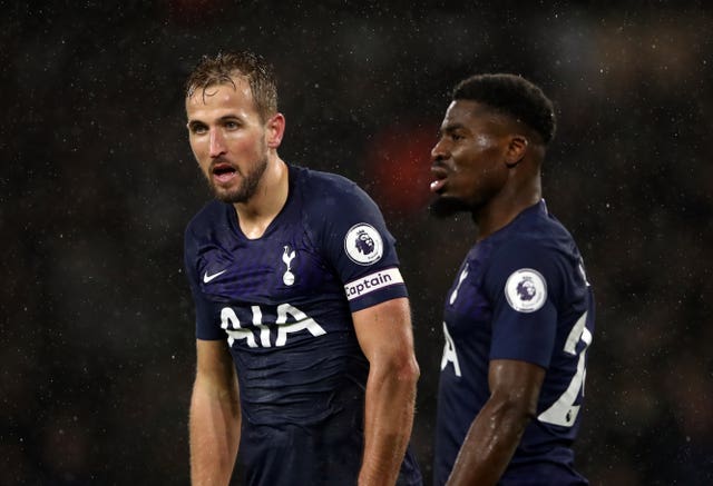 Harry Kane, left, failed to score at Wolves and for the third game in Tottenham's last four