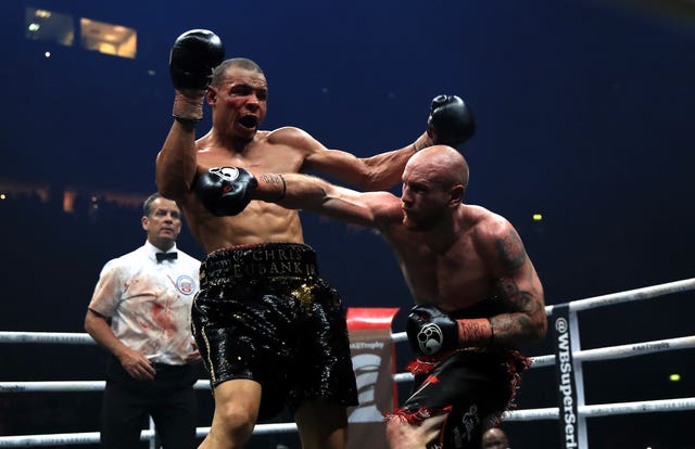 Chris Eubank Jr (left) was beaten by George Groves (right) (Peter Byrne/PA)