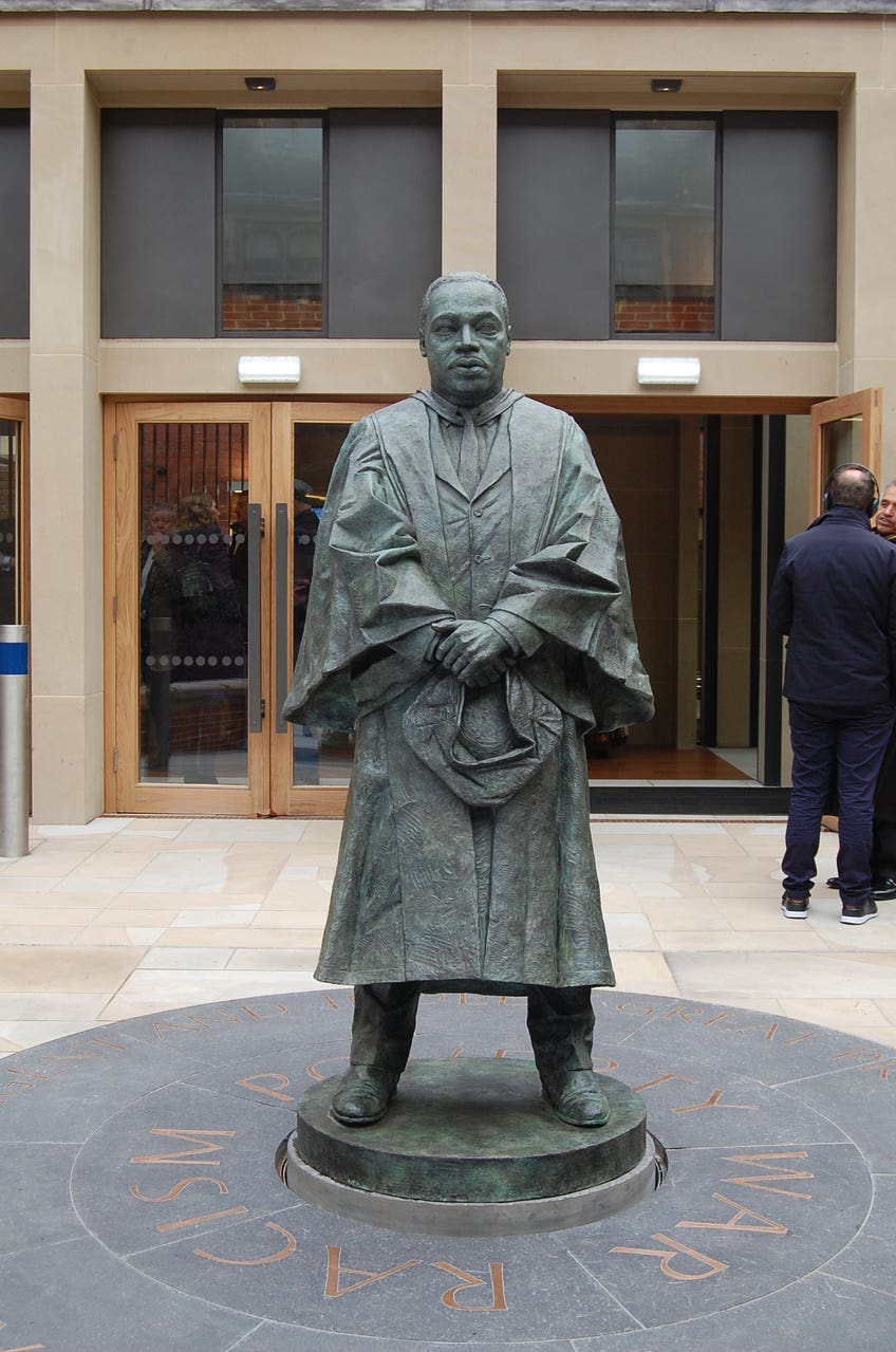 Martin Luther King statue unveiled at Newcastle University Shropshire