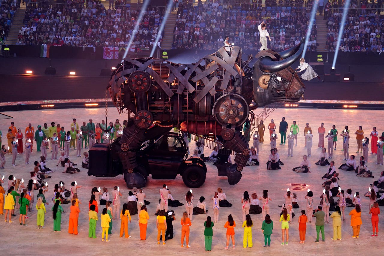 In Pictures Raging Bull kicks off Commonwealth Games opening ceremony