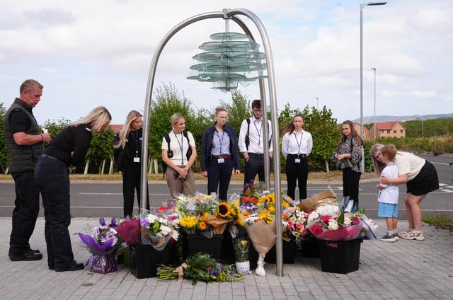 Floral tributes