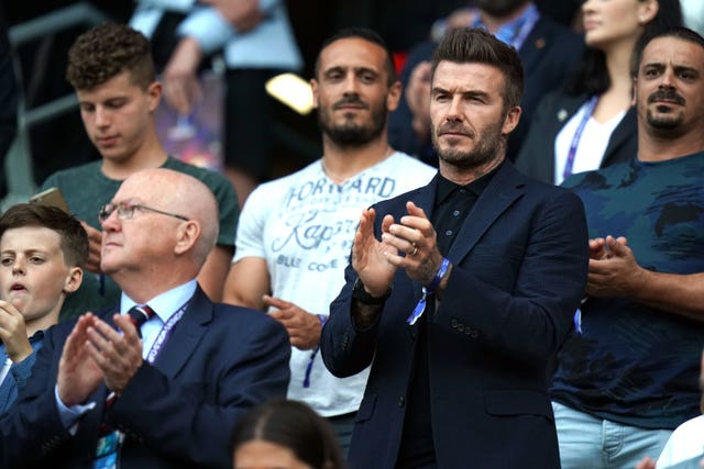 David Beckham was among the spectators in Le Havre 