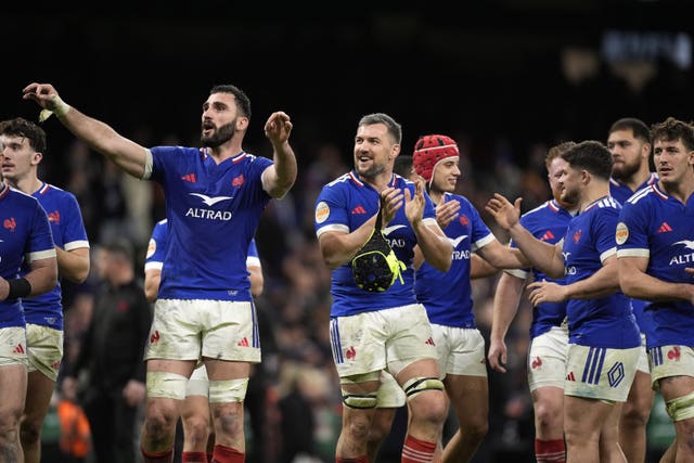 France players celebrates after the final whistle 