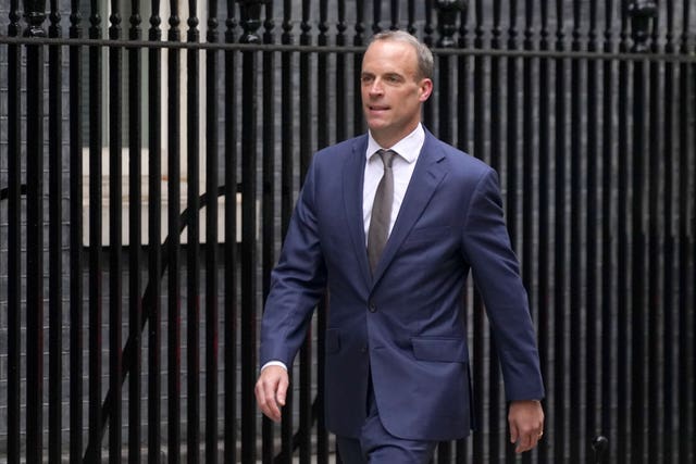 Dominic Raab was removed from the Foreign Office during the reshuffle