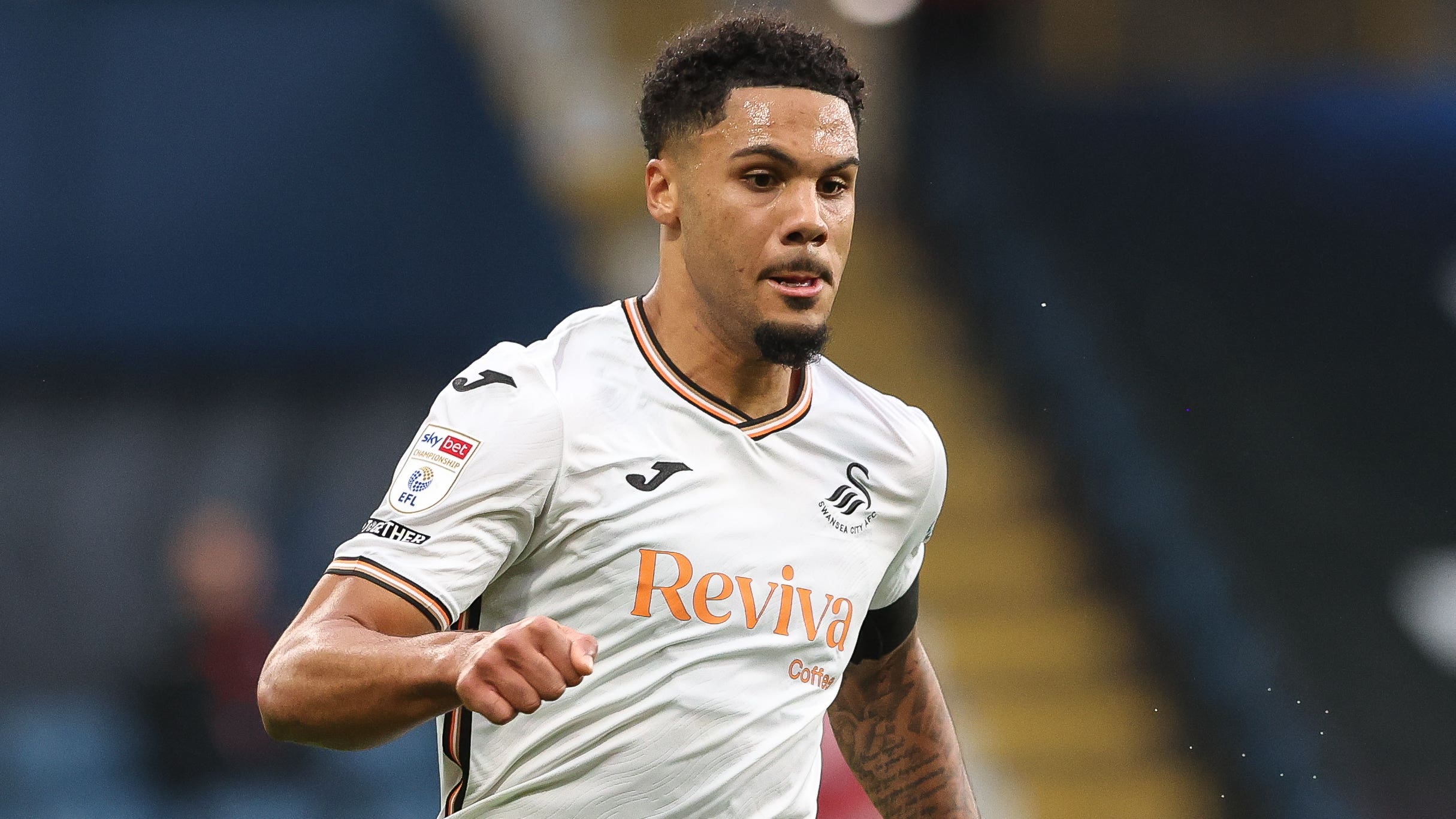 Myles Peart-Harris scored Swansea’s late winner against Luton (Barrington Coombs/PA)