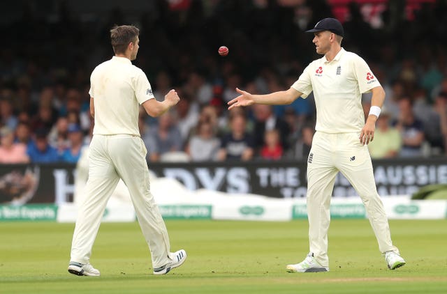 Stone (right) made his Test debut last month