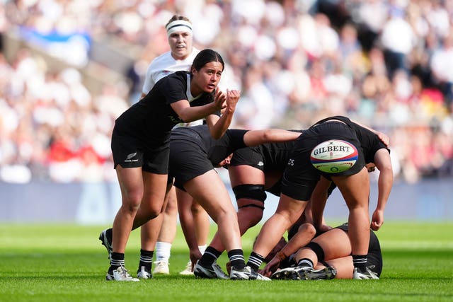 New Zealand’s Maia Joseph (left) in action during the Women’s International match at Allianz Stadium, Twickenham, London