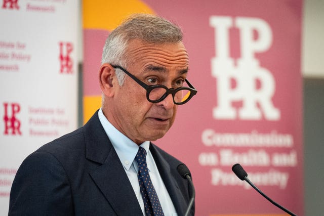 Lord Ara Darzi gives a speech at an event hosted by the think tank IPPR