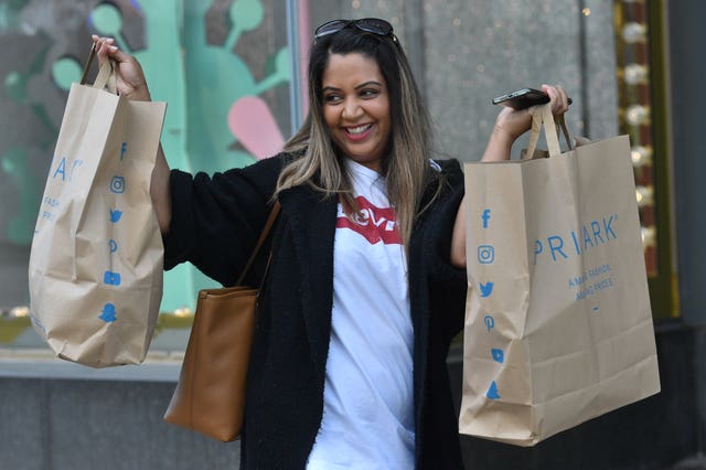 Shopper with Primark bags
