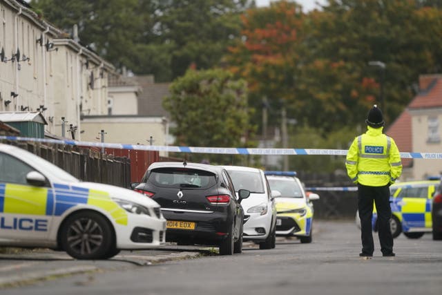 Police activity on Maple Terrace in Shiney Row near Sunderland 