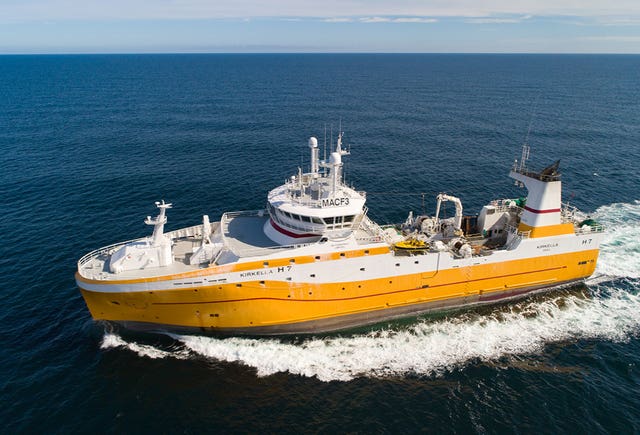 The Kirkella supertrawler owned by UK Fisheries has been tied-up since April due to a lack of access to Norwegian and other waters