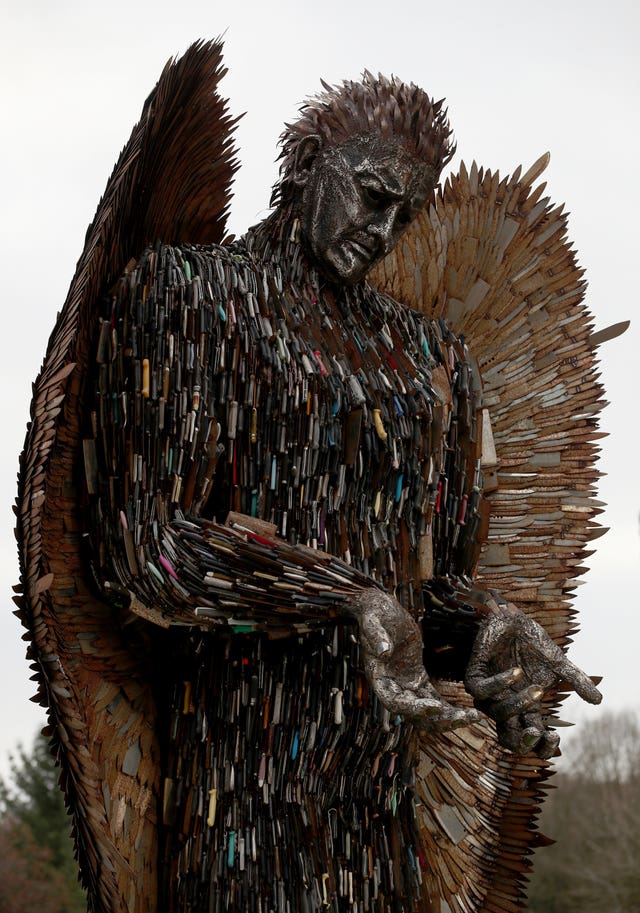The Knife Angel sculpture in Telford